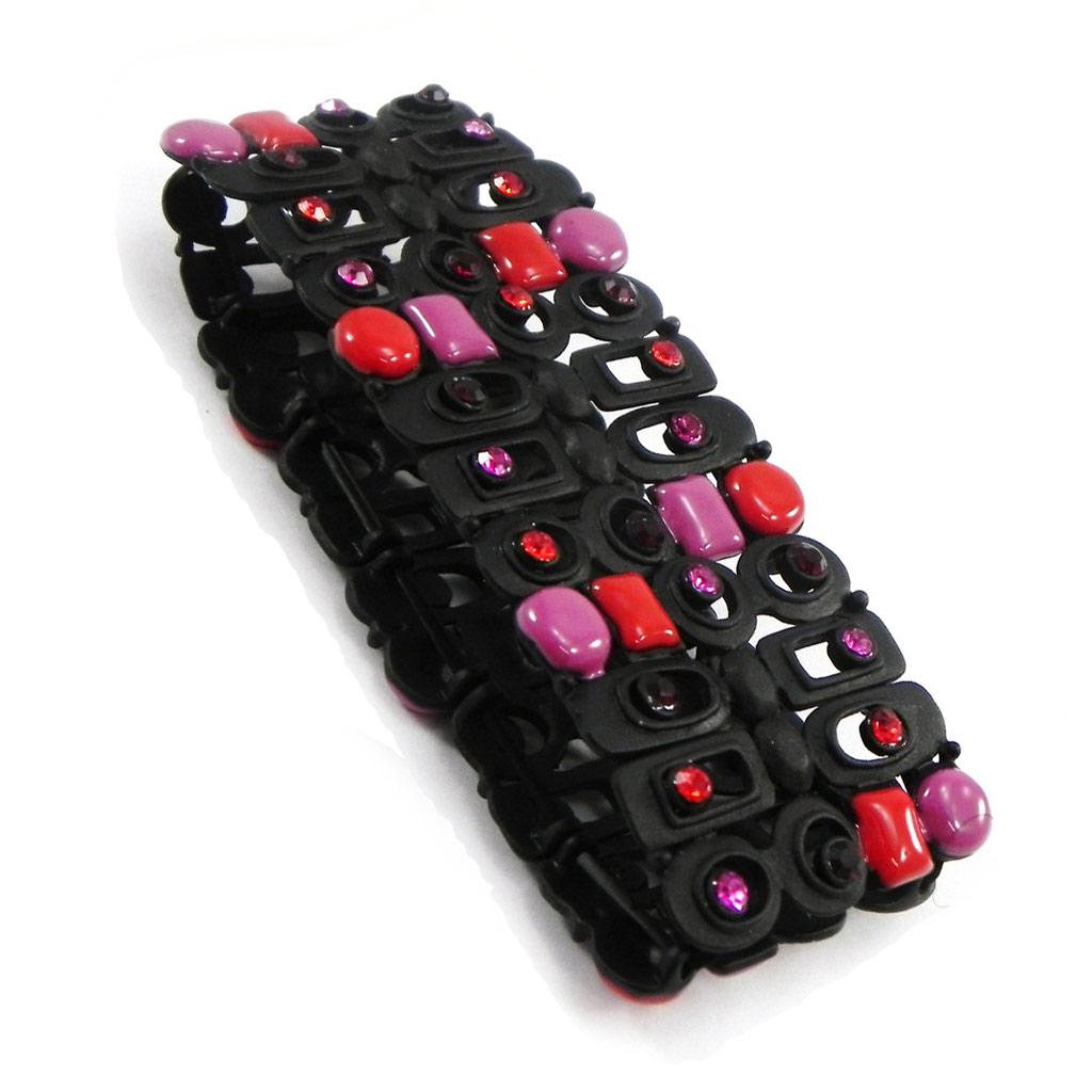 NOA [I2162] - Дизайнерский браслет «Sissi» красный розовый черный