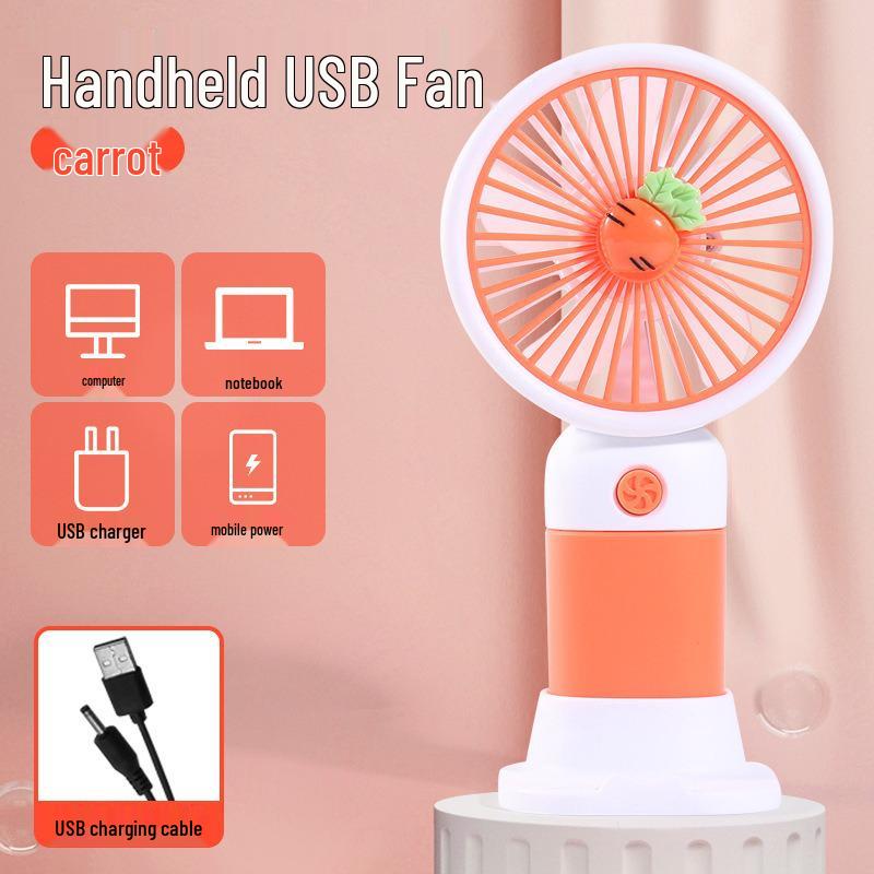 Перезаряжаемый USB мини-вентилятор: Портативный ручной и настольный стенд, идеальный подарок для студента