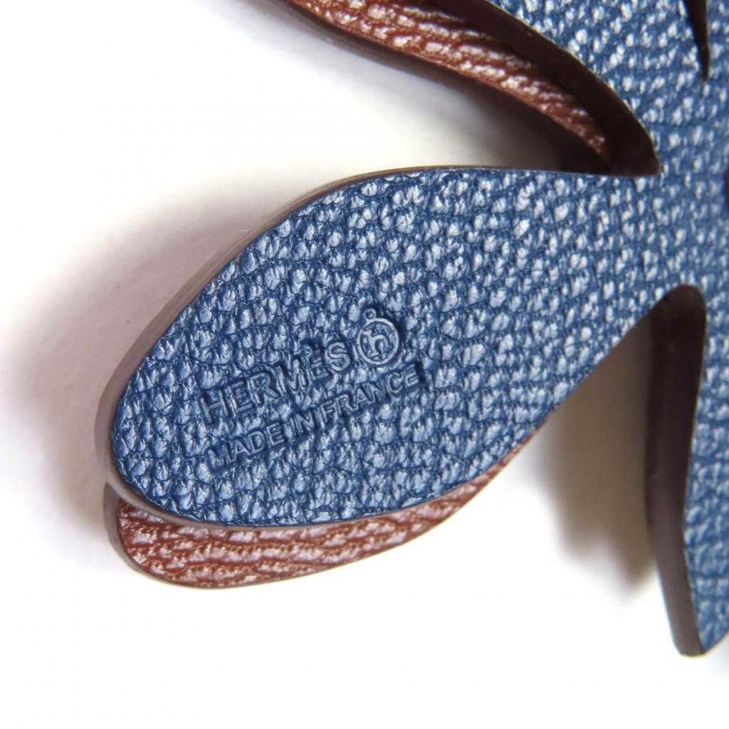 HERMES charm Petite Ash Magnolia Brown orange leather Women Used