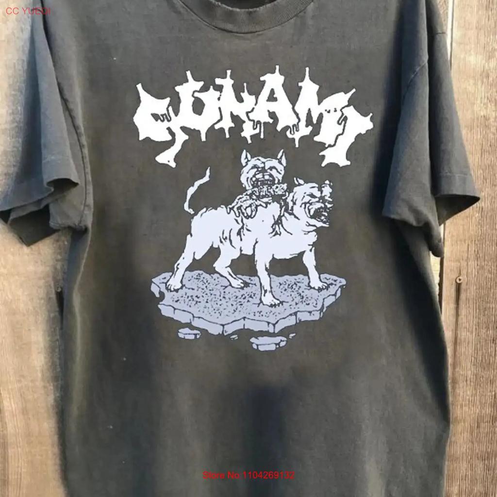 Sunami Dog Rock Tour Short Sleeve Charcoal Color Shirt Kv31938 Vintage Casual Unisex Top For Everyday Wear Fashion