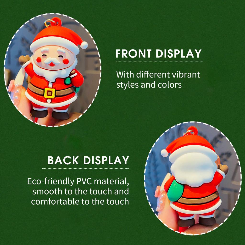 Рождественский брелок милый Санта-Клаус кулон металлический брелок рождественский орнамент брелок для DIY искусства