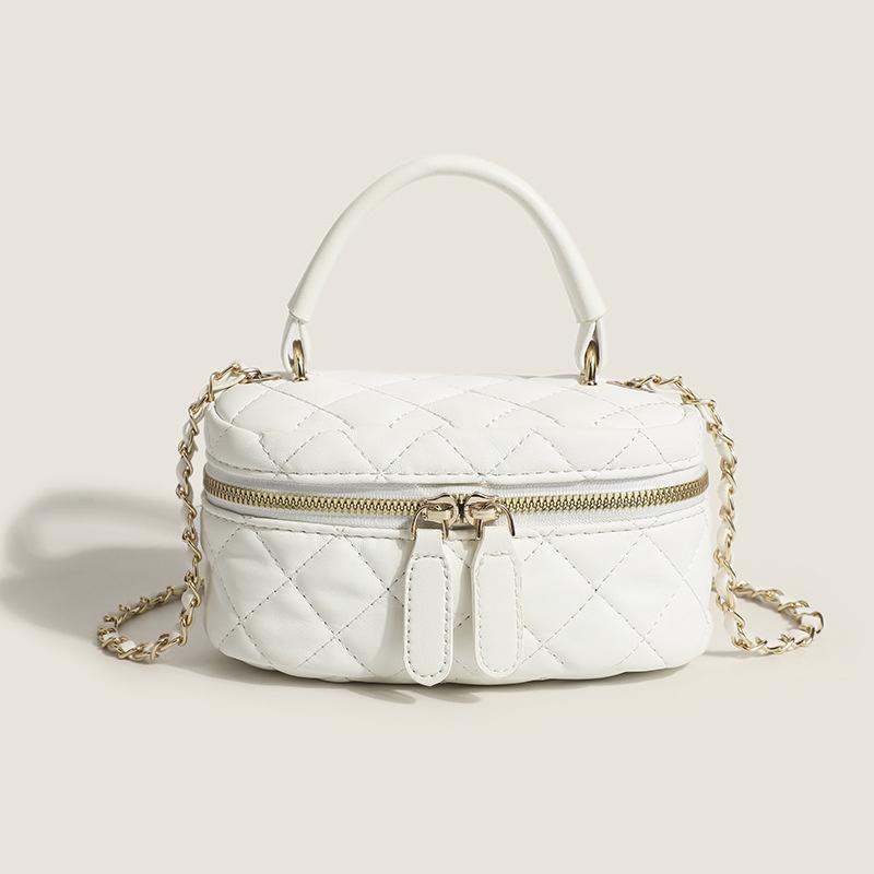 Ielgy Niche Design Sweet Female Bag Chain Box Bag Embroidered Thread Diamond Shoulder Messenger Bag Portable