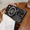 Применимо к чехлу для мобильного телефона iPhone17PRO, блестящие стразы с продвинутым дизайном, магнитный держатель-подставка, прозрачный чехол Apple 16E 15.