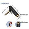 VolutyTek 90 Degree 3.5mm Male to Female Headphone Adapter 1/8 Inch Right Angle Stereo Connector for MP3 Player (2pcs)