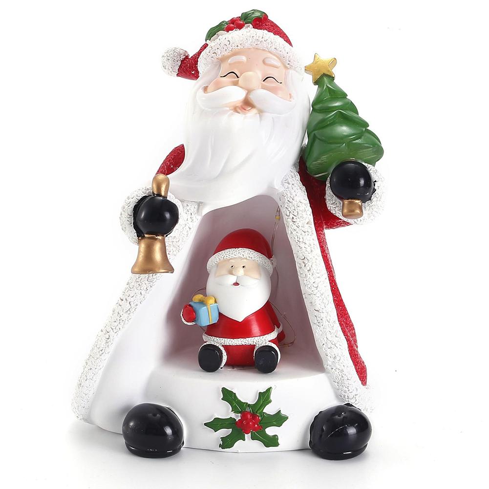 Рождественский мультяшный прикроватный светильник из смолы Kawaii, настольная лампа, праздничная тема, симпатичное украшение для домашней вечеринки