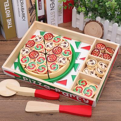 Детская кухня, домик для игр, имитационные игрушки, деревянные имитационные овощи, грибы шиитаке, пицца для резки, музыка