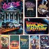 1 шт. Металлический настенный декор «Назад в будущее», Винтажные металлические жестяные таблички, Декор в стиле классического фильма для фанатов, Постер для декора комнаты