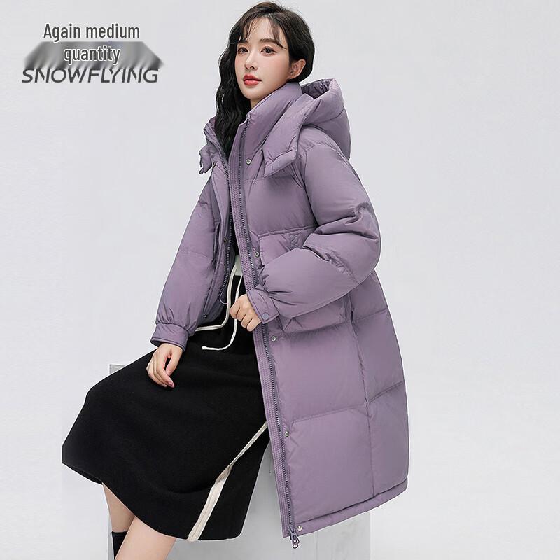 SNOWFLYING Женская куртка средней длины на белом утином пуху X30147392F