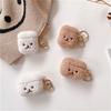 Fashion Cute Silicone Fluffy Bear Earphone Case Earphone Cover Headphone Box Headphones Fur Case