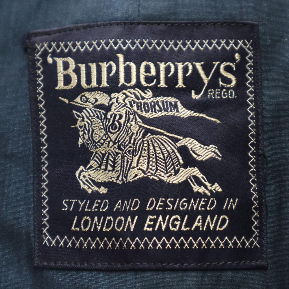 Burberrys 60-е 70-е Пальто с воротником из нержавеющей стали Темно-синий Старый винтажный Мужской Б/у