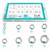 370PCS Outer Hexagon Nut Set 304 Stainless Steel Nut Box M2M3M4M5M6-M12