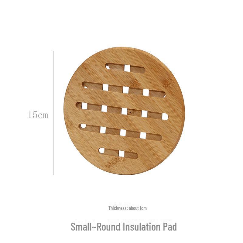 Thick Round Bamboo Placemats and Coasters - Heat-Resistant Table Mats