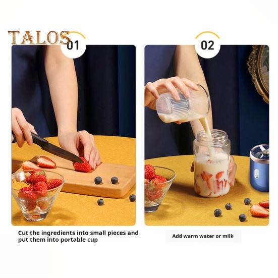 Ручная соковыжималка с 6 лезвиями из нержавеющей стали, 21000 об/мин, высокоскоростная, малошумная, перезаряжаемая, беспроводной миксер для фруктов, соковыжималка