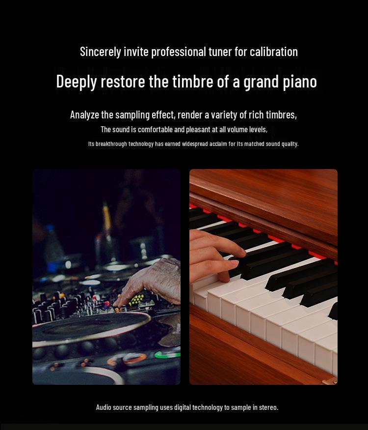 88-Key Electric Piano with Solid Wood Desk for Children, Beginners, Professionals, and Teachers