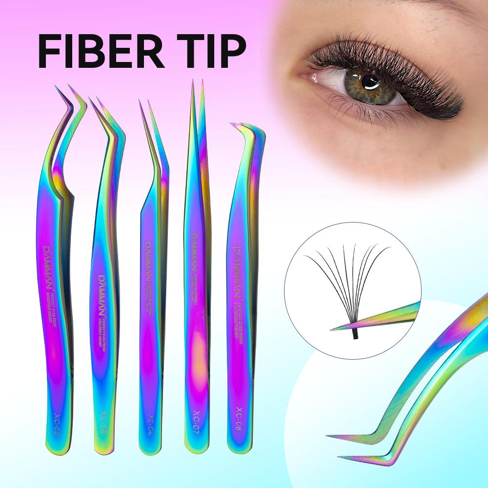 Professional Eyelash Extension Tweezers Set XC01-XC08 Precision Lash Tweezers for Volume Classic Lashes Stainless Steel Beauty Tool