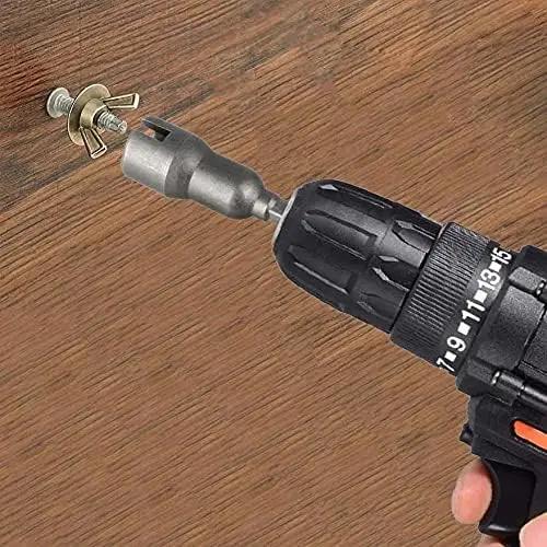 Butterfly Bolt Socket Wrench Set 6.3mm Hex Shank Slotted Electric Screwdriver Bolt Drive Drill Bit Socket Power Tools Part