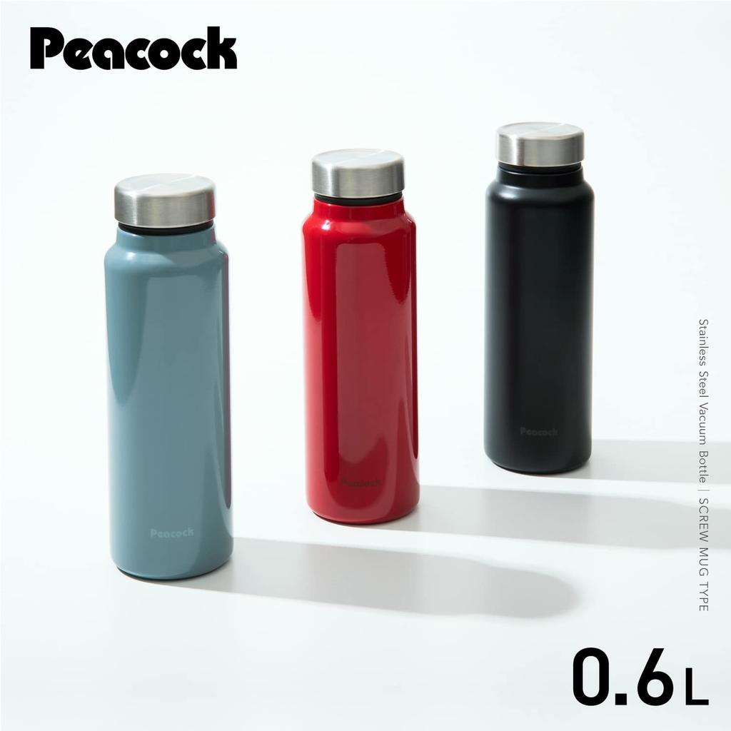 Термос Peacock, промышленная бутылка для воды Peacock объемом 600 мл, с вакуумной изоляцией, сохраняющая тепло и холод, легкая, простая кружка, устойчивая к протечкам, легко моется