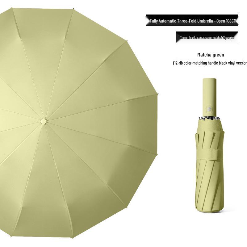 Dual-Use Extra-Large Folding Umbrella: Anti-UV, Rain or Shine, For Two