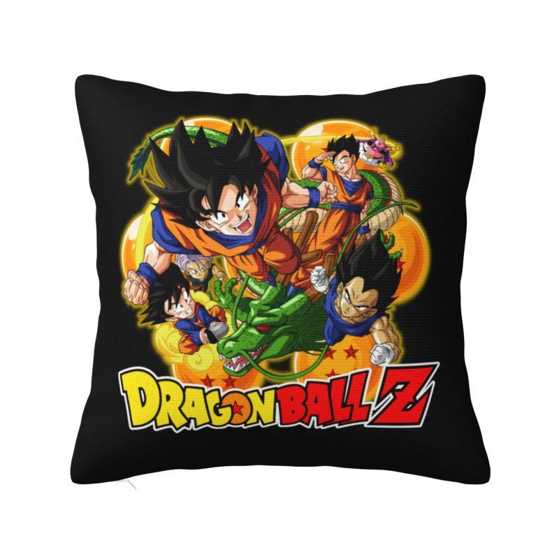 Custom Luxury Dragons Ball Goku Cushion Cover Velvet Anime Manga Pillow Case