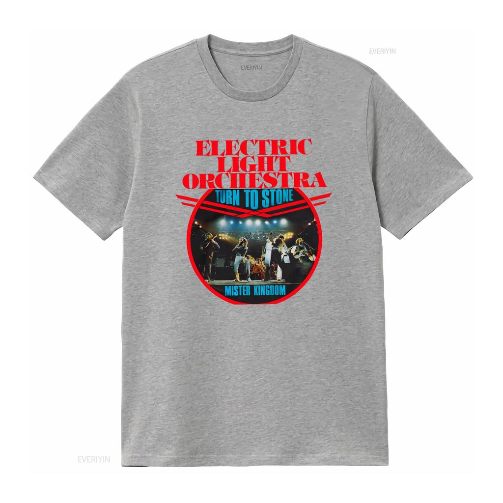Electric Light Orchestra Rock Band Concert Print T Shirt Turn to Stone Design for Music Lovers vintage Washed Slightly homme