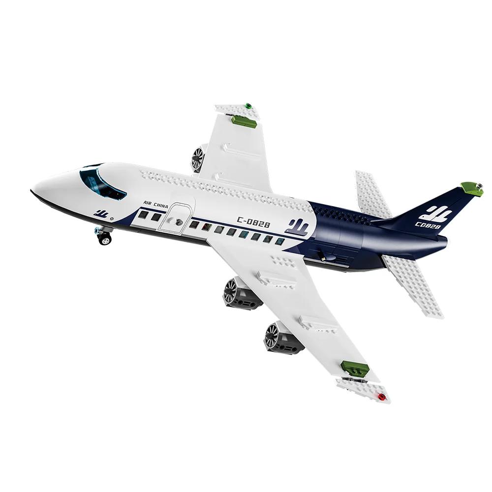 Креативный Город Аэробус Грузовой Самолет Самолет Строительные Блоки Воздушный Самолет Модель Кирпичики Образовательные DIY Игрушки Для Детей Мальчиков
