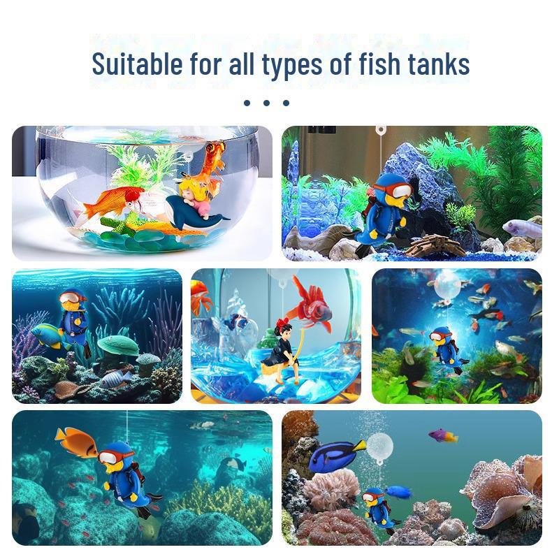 (1 Piece) Creative Floating Witch Ornament for Aquariums