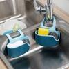 Space-saving Soap Sponge Drainer Rack Saddle Adjustable Faucet Holder Kitchen Sink Drain Basket