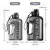 1.7/2.7L Large Capacity Sports Water Bottle Plastic Drinking Bottles with Time Scale Outdoor Camping Hiking Gym Men Water Kettle
