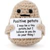 Mini Funny Positive Potato, 7.5cm Knitted Positive Potato Creative Cute Wool Funny Knitted Positive Potato for Birthday Party Decoration Encouragement