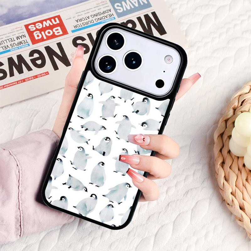 Cartoon Penguin Phone Case For IPhone 17 16e 15 14 13 12 11 Pro Max Air Mini Soft Protective Cover