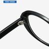 0 To -4.0 Black/Red Myopia Glasses Elliptical Frame Anti Blue Light Glasses Decorative Glasses Metal Hinges/More Sturdy