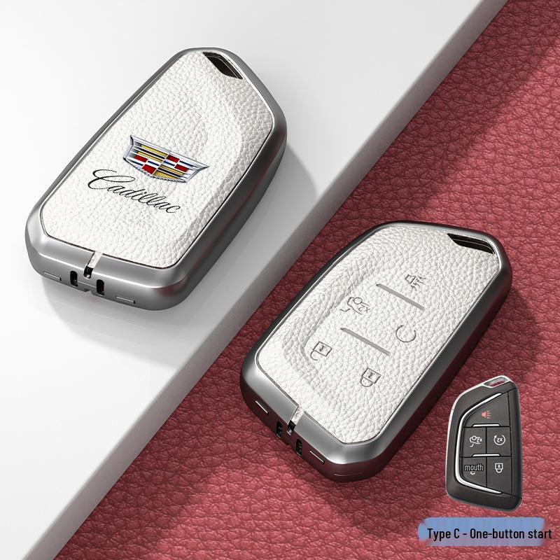 Кожаный чехол для ключа для Cadillac XT5/CT6/XT4/XTS и ATSL – Унисекс-дизайн с пряжкой