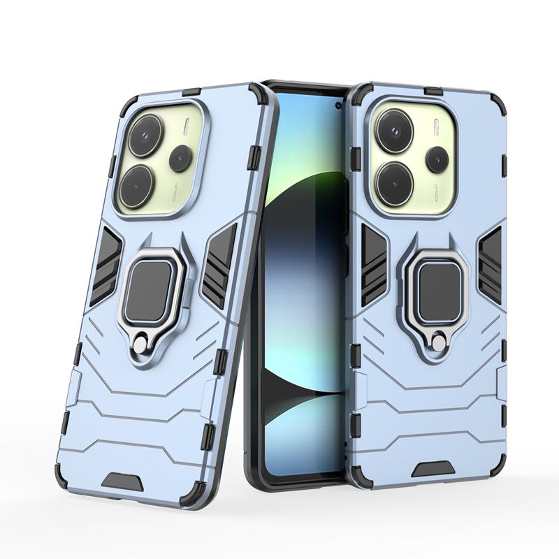 For Xiaomi Redmi Note 14 4G Case Car Magnetic Ring Holder Armor Shockproof Coque For Redmi Note14 4G Lens Protect Cover