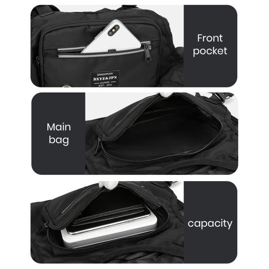 Нагрудная сумка для улицы, регулируемые ремни, вместительный водонепроницаемый карман на молнии для мужчин и женщин, спортивный жилет для бега, велоспорта, походов, путешествий, EDC, нагрудный пакет