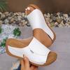 Fashion Plus Size 2025 Summer Light Women’s Open Toe Slippers Sewing Casual Outdoor Wedges Sandals for Comfortable Daily Beach Slippers