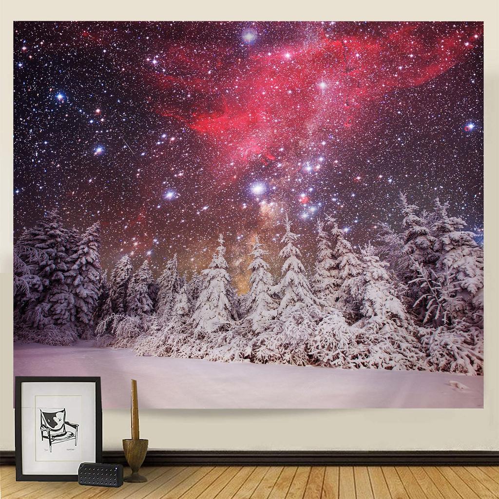 Гобелен Рождественская снежная сцена серии фон висит ткань дома гостиная спальня прикроватный настенный гобелен