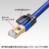 SANWA SUPPLY CAT7A LAN Cable RJ45 with (5m) 10Gbps/1000MHz Anti-Slip Tabs, Blue, KB-T7A-05BL