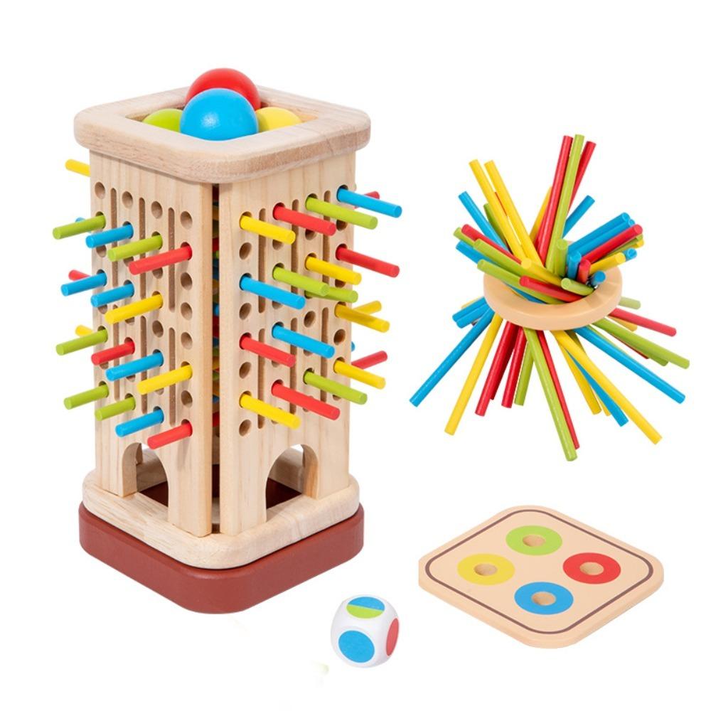 Wooden Material Wooden Stick Board Game Fun Wooden Stick Tower Toy Set Boys/Girls