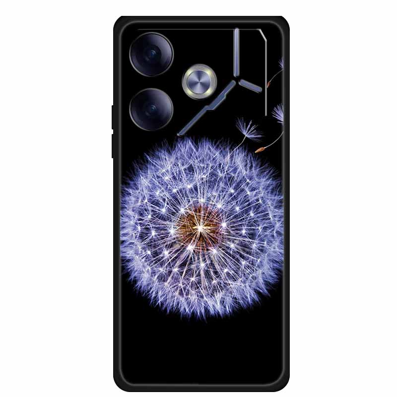 Чехол для телефона Tecno Pova 6 Задняя крышка Ударопрочный Черный Силикон Мягкий Funda для Tecno Pova 6 Чехол Pova6 6.78" Capas Coque