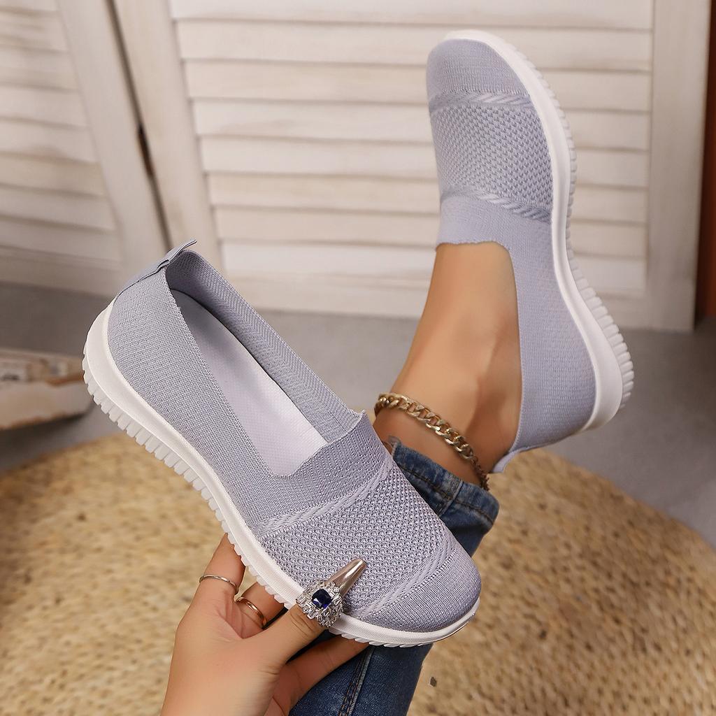 Женские дышащие сетчатые кроссовки Slip-On - Лето 2025 Модные удобные туфли на плоской подошве