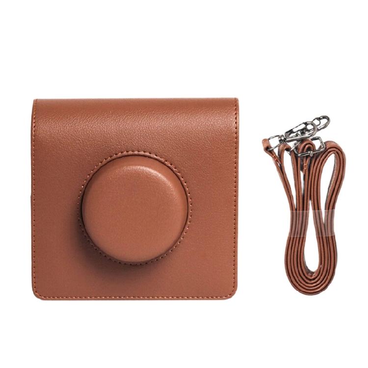 Мягкий кожаный чехол для камеры Wide Instants из ПУ кожи, силиконовые защитные накладки, сумка со съемными ремешками