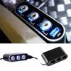 3 Way Car Cigarette Lighter Triple Socket Splitter USB Charger with LED Light