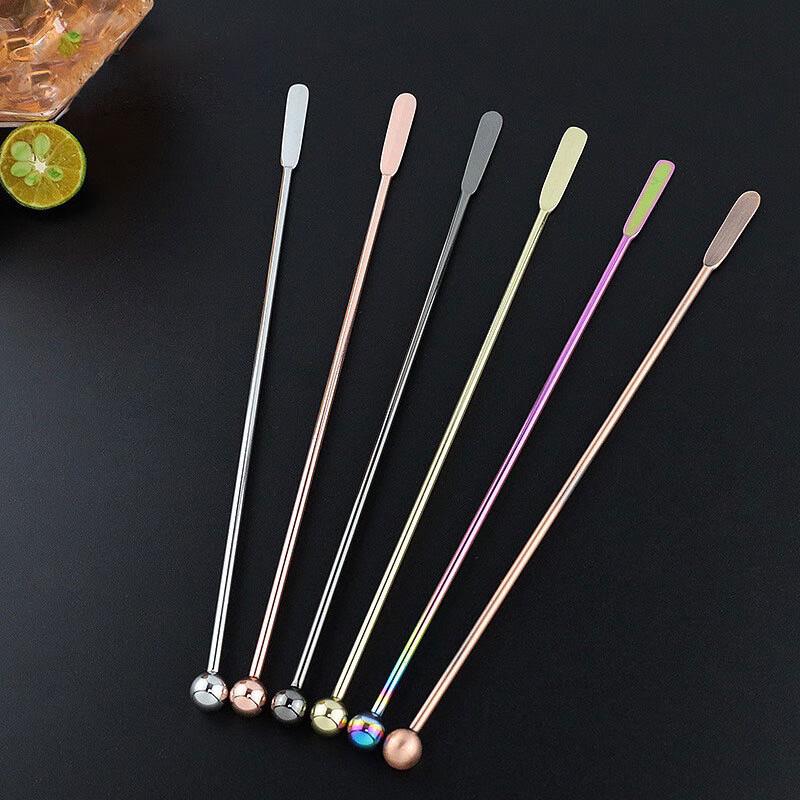 Stainless Steel Ball-End Cocktail Stirrers