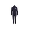 Adidas Striped Logo Print Zipper Slim Fit Sports Suit Men Suits Dark-Blue GT8802