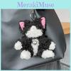 Plush Fun Devon Rex Cat Keychain Whimsical Bag Charm Accessory For Cat Lovers