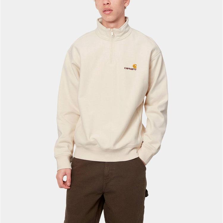 Carhartt WIP Логотип Однотонная Толстовка с Длинным Рукавом Мужская Толстовка Цвет Вне Белого I027014-05-XX