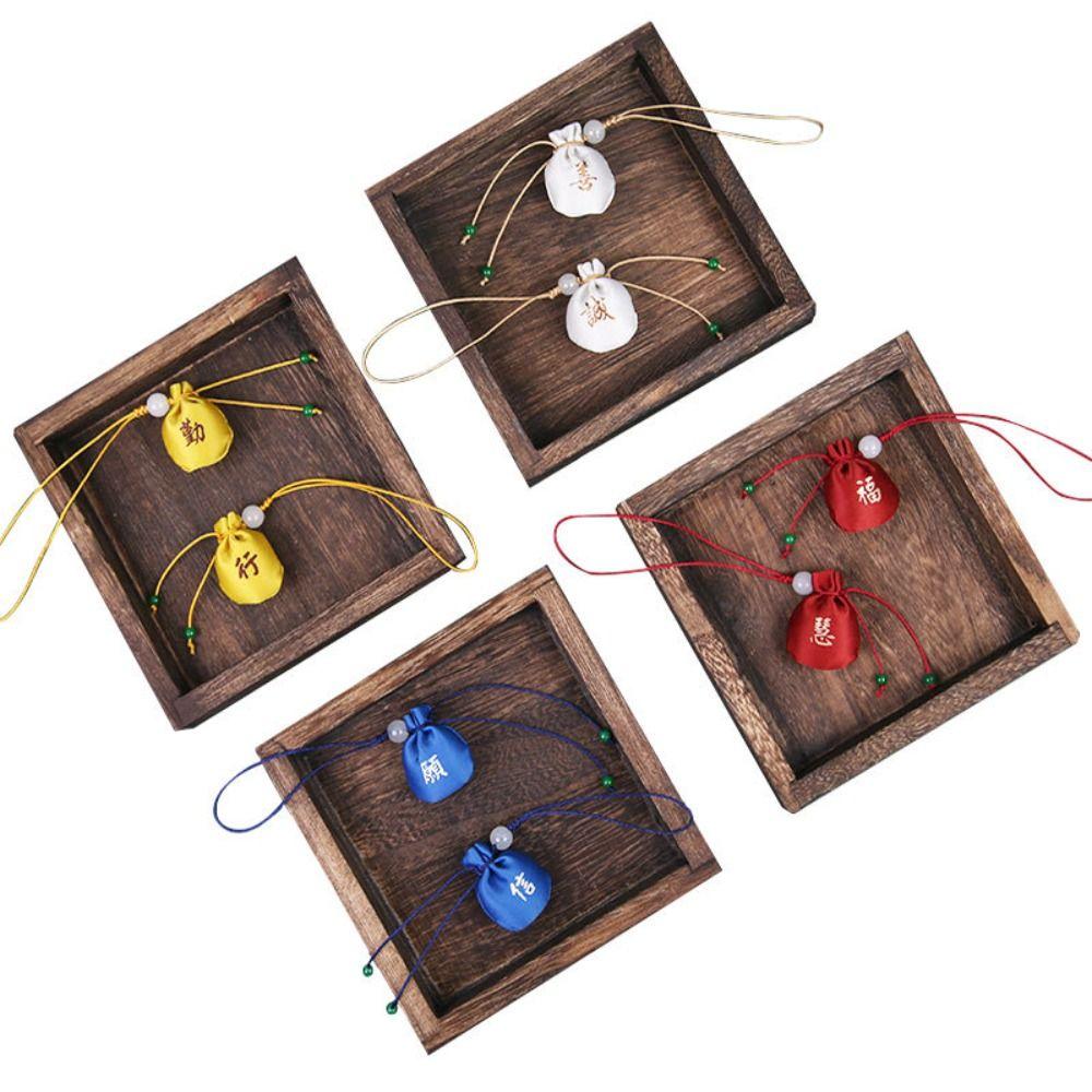 Printing Mini Cloth Sachet for Filled Fragrant Herbs Tassel Small Pouch Perfume Spice Bag  Girl