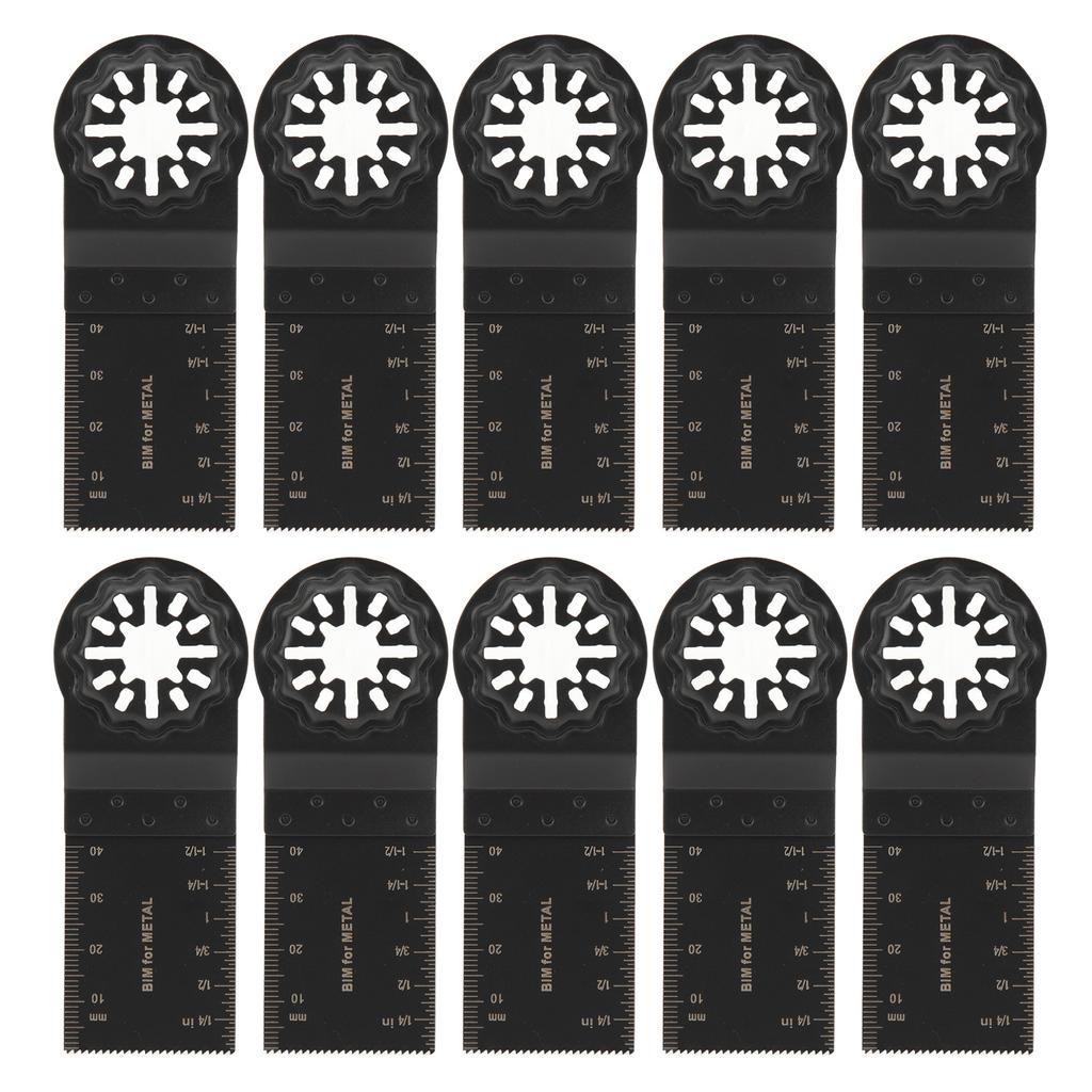 10 шт. Колеблющееся пильное полотно 34 мм Биметаллическое Многофункциональный режущий инструмент Набор Комплект для Starlock