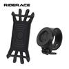 RIDERACE Bicycle Phone Holder Silicone MTB Road Bike Cellphone Handlebar Mount Adjustable 360 Degree Rotating For iPhone Bracket