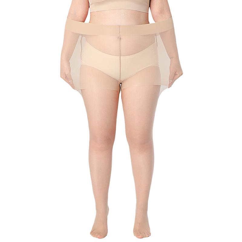 Женские ультраэластичные летние чулки больших размеров - прочные, устойчивые к зацепкам, телесного цвета